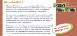 Flyer zur Anwerbung von Chormitgliedern Flyer zur Anwerbung von Chormitgliedern