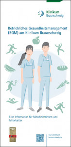 Cover von Folder des Klinikums Braunschweig zum Thema Gesundheitsmanagement