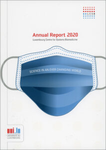 Annual Report für LCSB, die Maske stammt von mir in Zusammenarbeit mit der Agentur Spezial, Braunschweig