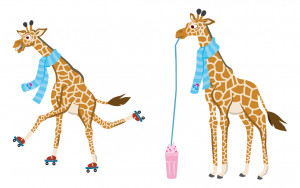 Giraffe, leicht gehandicapt